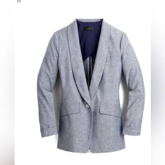 Jcrew NWT linen Women's Blazer jacket size 0p cute - Picture 3 of 9
